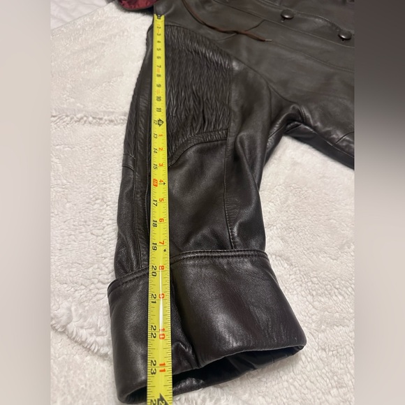 Y Alexander Vintage Brown Hooded Leather Trench Coat - Picture 11 of 14